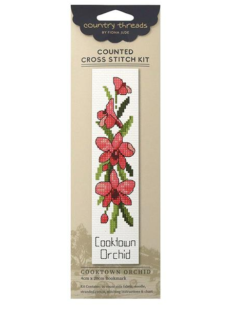 Cooktown Orchid Bookmark Kit - Cross Stitch Kit by Country Threads