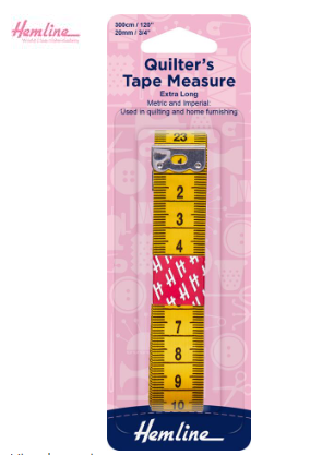 Hemline Quilter's Tape Measure 300cm
