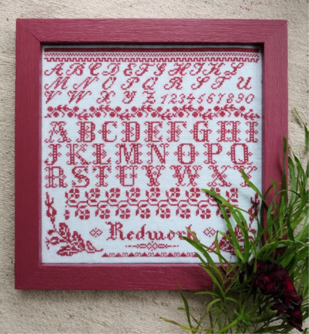 Redwork Sampler - Reproduction Sampler by Mojo Stitches