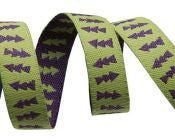 Reversible Lime Green & Purple Arrows Ribbon - Folk Tails by Sue Spargo