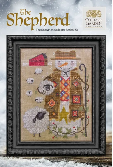 Snowman Collector #3 The Shepherd - Cross Stitch Pattern by Cottage Garden Samplings
