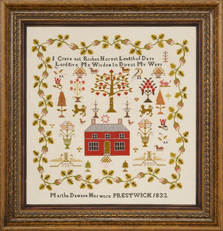 Martha Dawson 1832 ~ Reproduction Sampler Pattern by Hands Across the Sea Samplers (PDF)