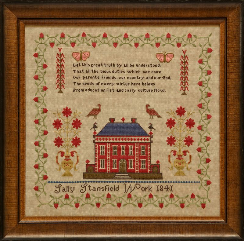 Sally Stansfield 1841 ~ Reproduction Sampler Pattern by Hands Across the Sea Samplers
